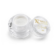GLASSÉ 001 Nail Powder with Applicator – WHITE & SILVER / Pyłek do paznokci GLASSÉ 001 z pacynką - BIAŁO-SREBRNY