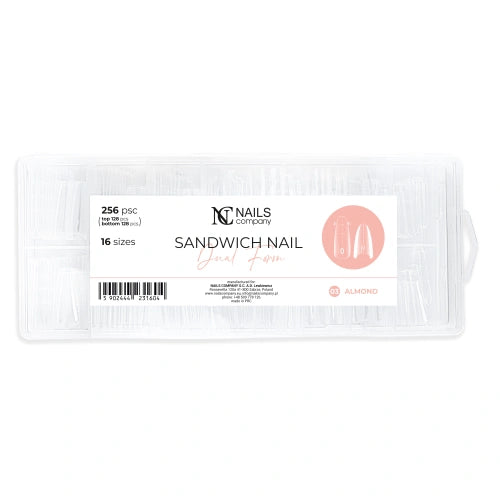 Sandwich Nail Dual Form 03 Almond - 256 pcs