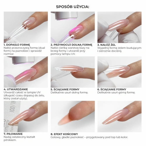 Sandwich Nail Dual Form 03 Almond - 256 pcs