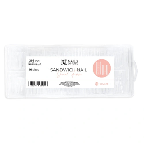 Sandwich Nail Dual Form 04 Square - 256 pcs