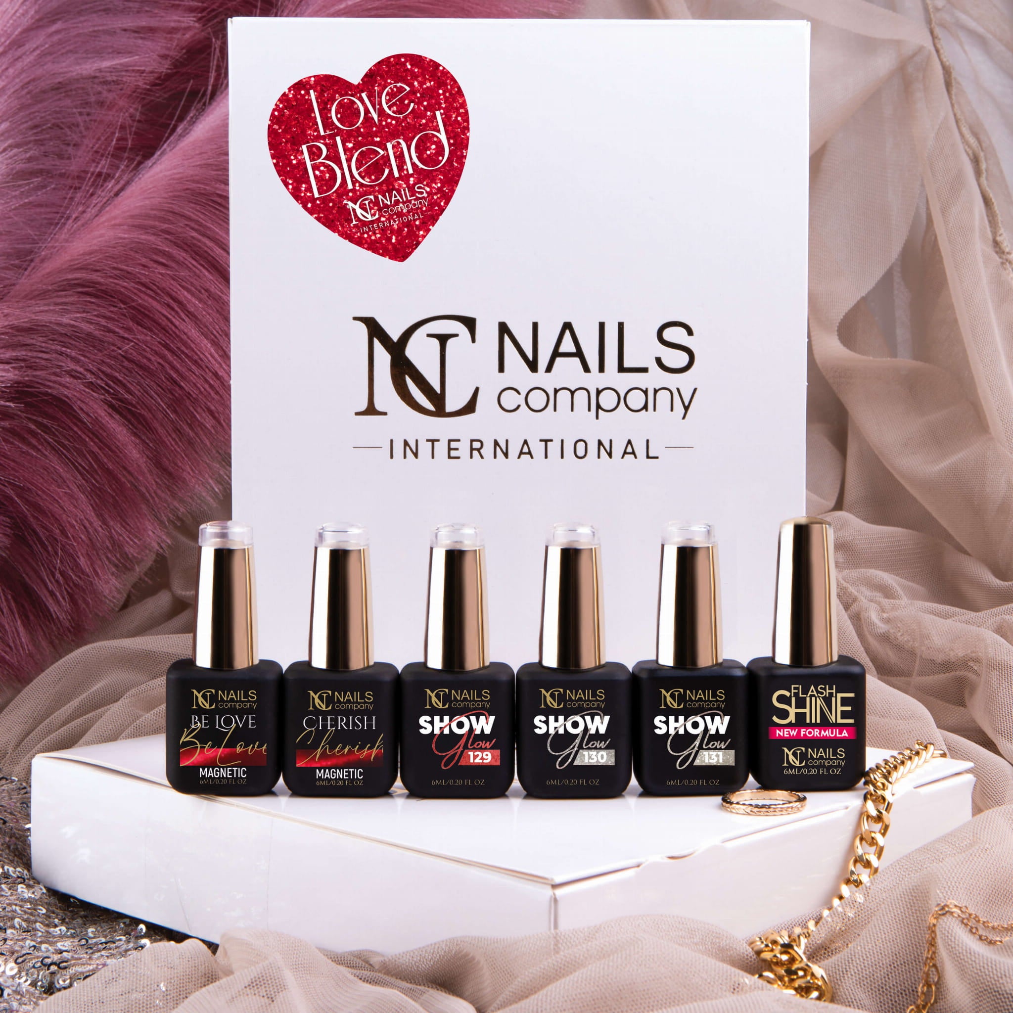 Love Blend |UV Polish Set- 5x6ml Polish + 6ml Top Coat