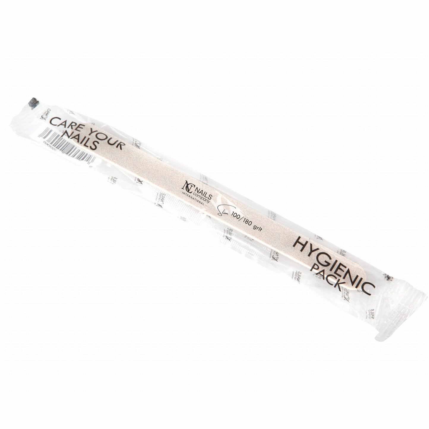 Nail File White Straight Slim / PILNIK BIAŁY SLIM, PROSTY 100/180 HYGIENIC PACK