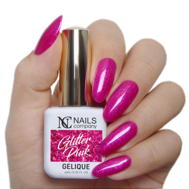 UV Nail Polish - GLITTER PINK 6ml