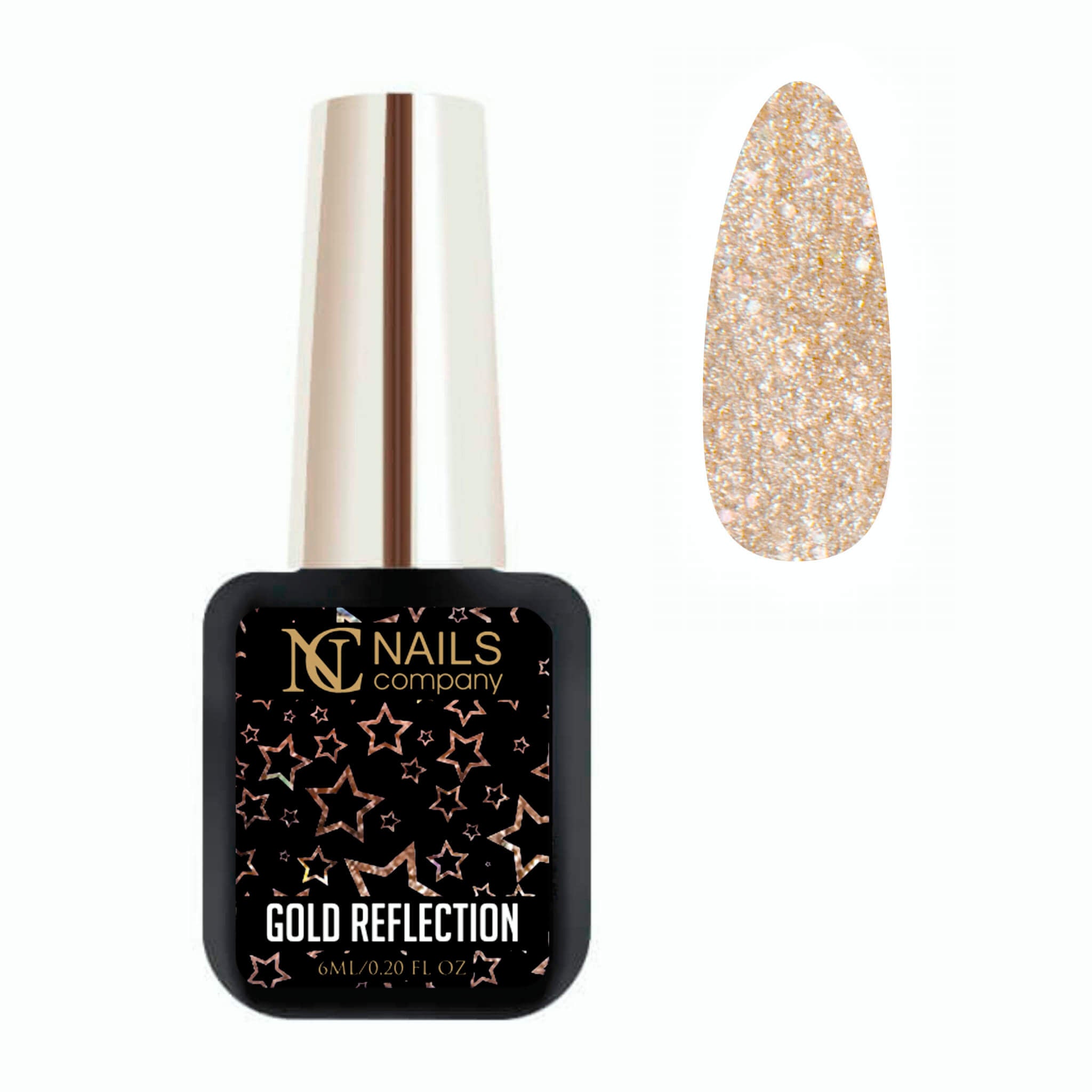 Gel Nail Polish - Gold  Reflection 6ml | Rising Star #320