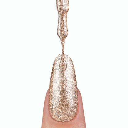 UV Nail Polish - Gold  Reflection 6ml | Rising Star #304