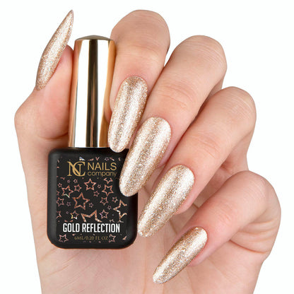 UV Nail Polish - Gold  Reflection 6ml | Rising Star #304