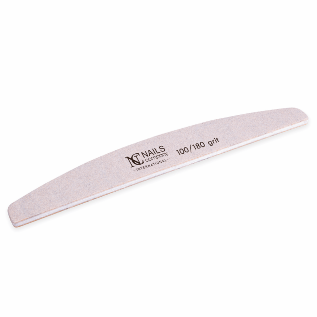 Nail File Half Moon / Pilnik bialy polksiezyc  100/180 HYGIENIC PACK