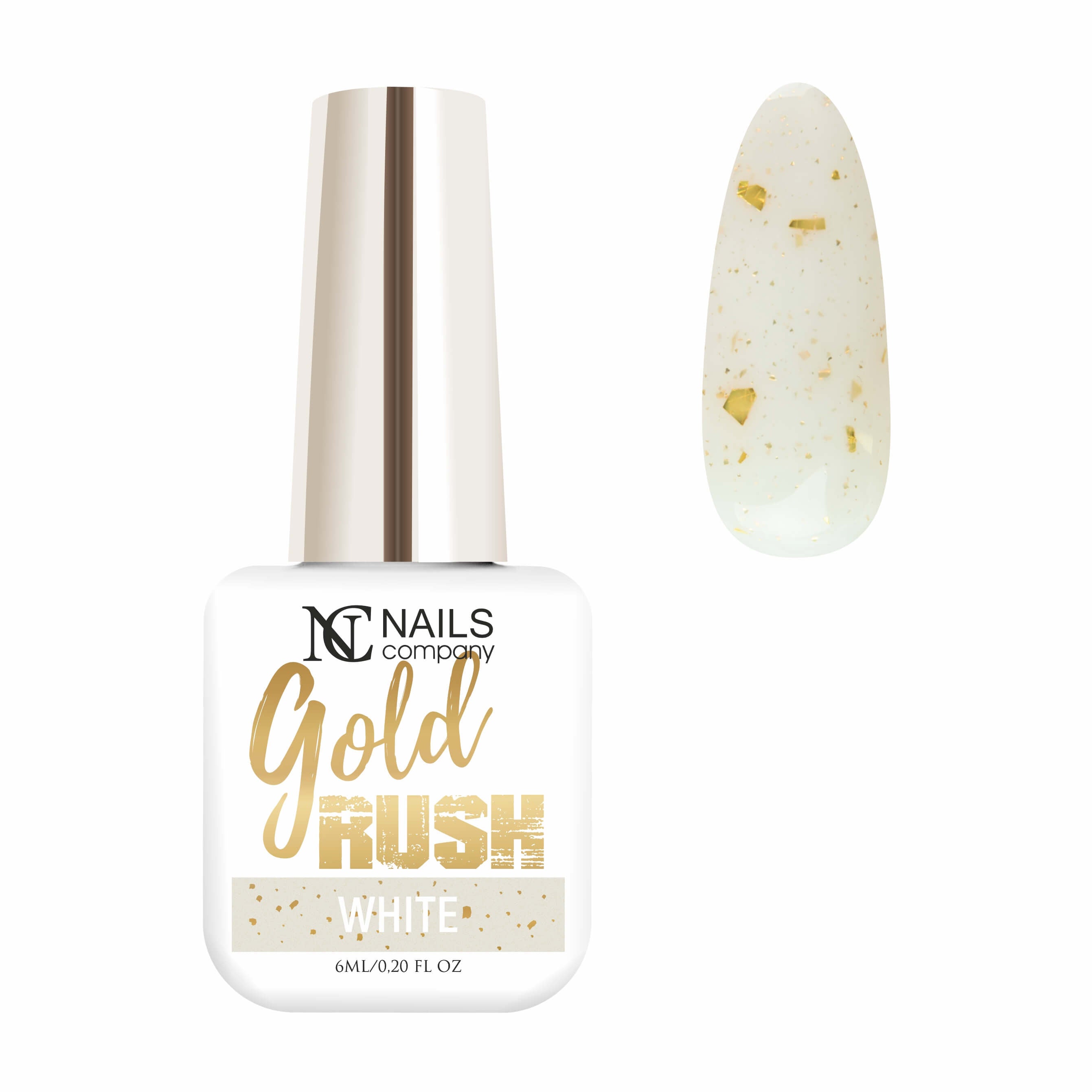 Gel Nail Polish - White 6ml | Gold Rush  #144